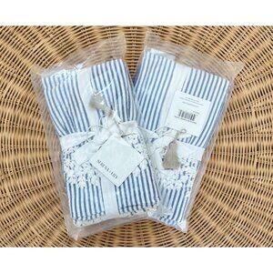 NEW Serena & Lily Westport Standard Pillow Shams (Set of 2)-French Blue